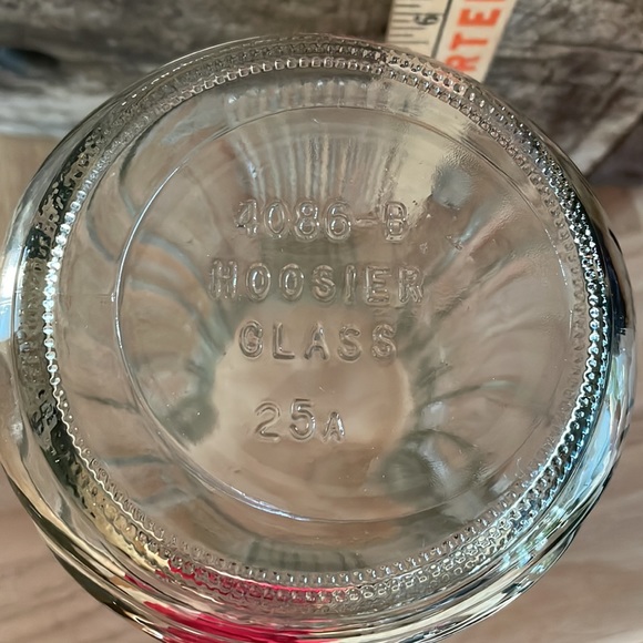 Hoosier Glass Accents Vintage Clear Hoosier Glass Flower Vase Art